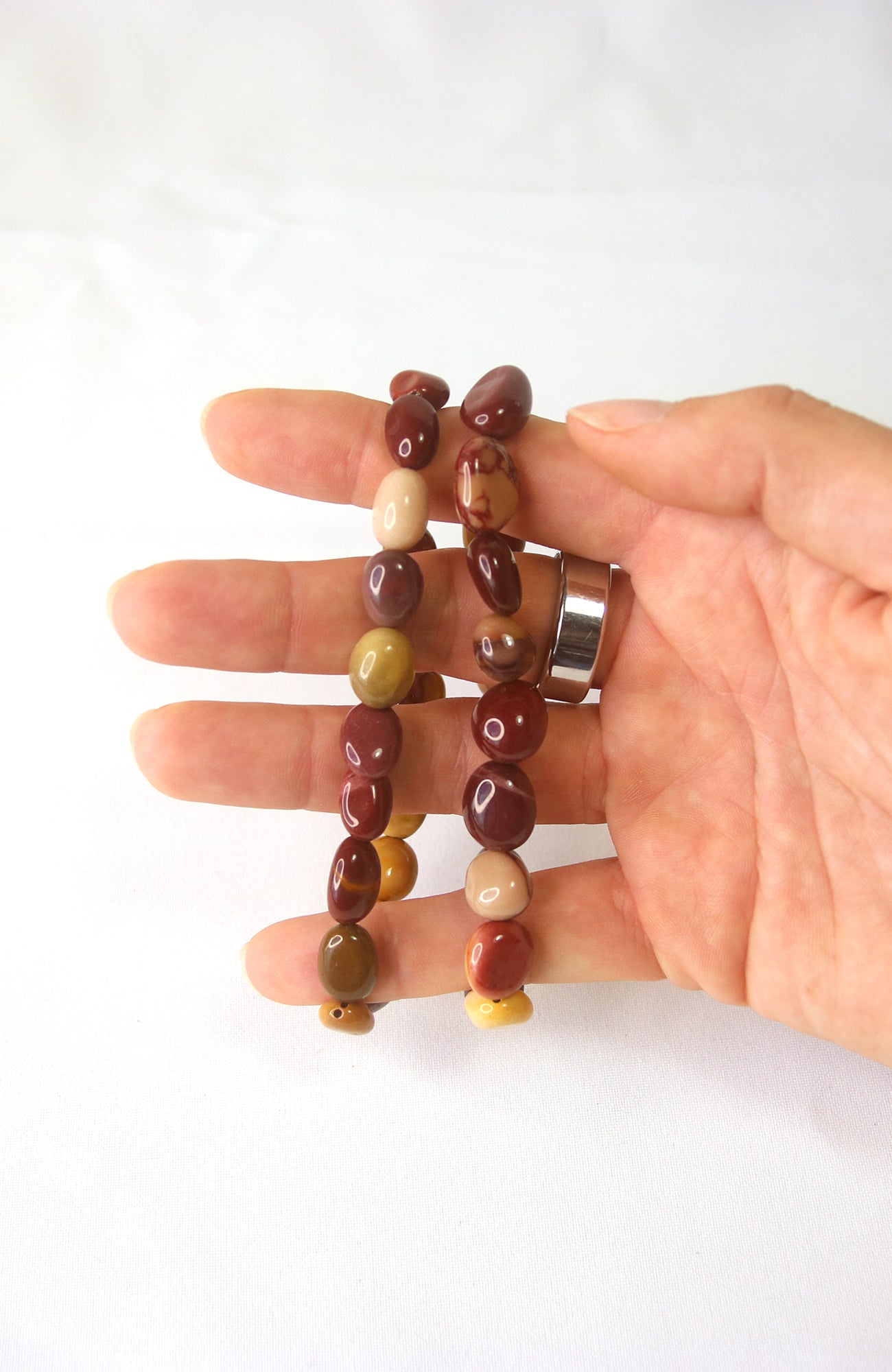 Mookaite 8-10mm Nugget Bracelet for wrists up to 20cm